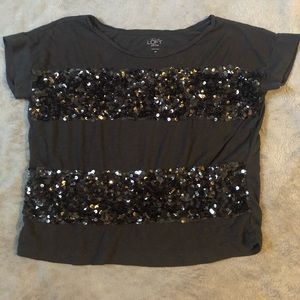Black Sequin Top